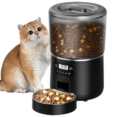 Alimentador automático temporizado de 4L para gatos e cães